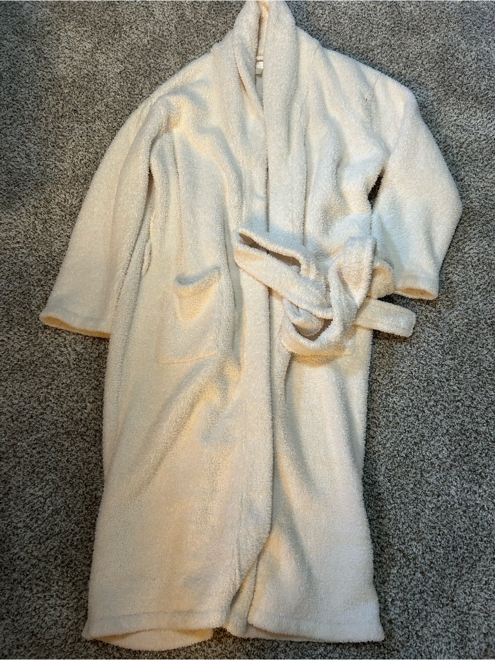 Barefoot Dreams Plush Cream Teddy Wrap Robe